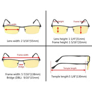 eyekeeper.com 4 Pack Half-Rim Blue Light Blocking Reading Glasses TMCG1614 Eyeglasses