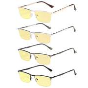 eyekeeper.com 4 Pack Half-Rim Blue Light Blocking Reading Glasses TMCG1614 Eyeglasses