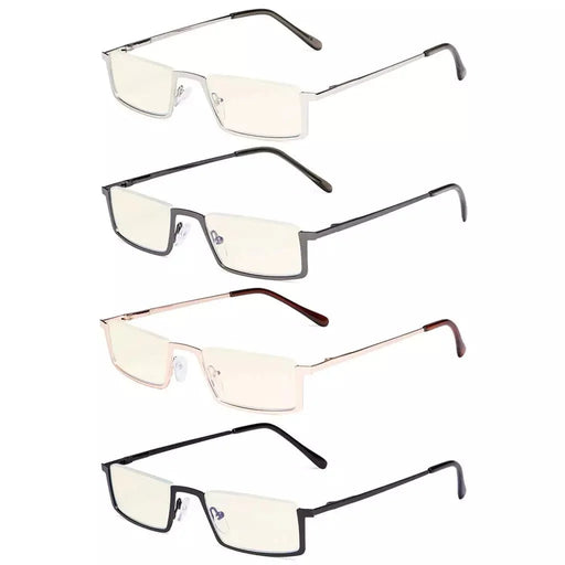 eyekeeper.com 4 Pack Half-rim Blue Light Filter Readers UVR1613 Eyeglasses