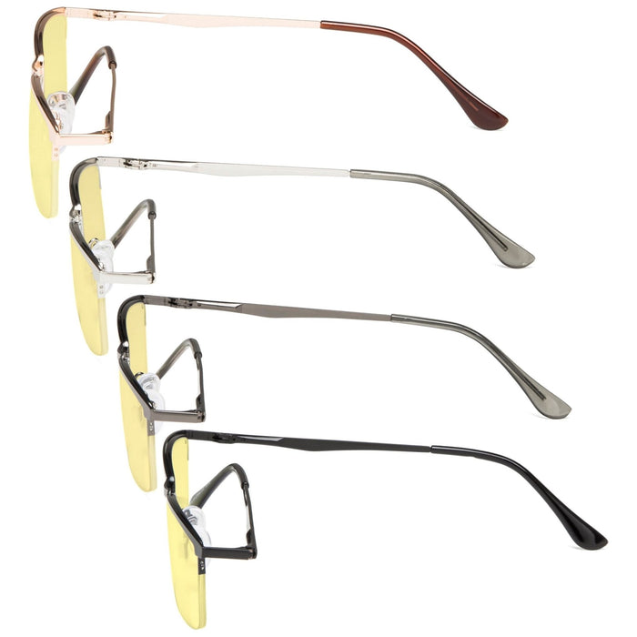 Eyekeeper - 4 Pack Half-Rim Blue Light Blocking Reading Glasses Tmcg1614