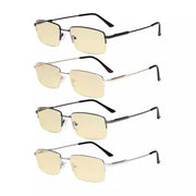 eyekeeper.com 4 Pack Half-rim Metal Blue Light Blocking Readears TMCG1702 Eyeglasses