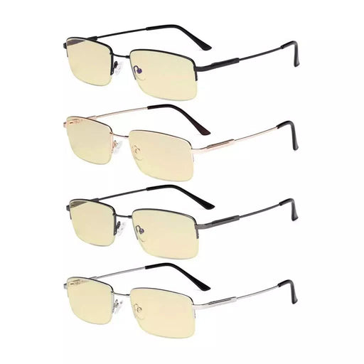 eyekeeper.com 4 Pack Half-rim Metal Blue Light Blocking Readears TMCG1702 Eyeglasses
