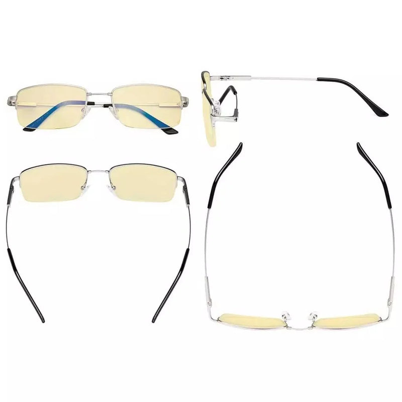 eyekeeper.com 4 Pack Half-rim Metal Blue Light Blocking Readears TMCG1702 Eyeglasses