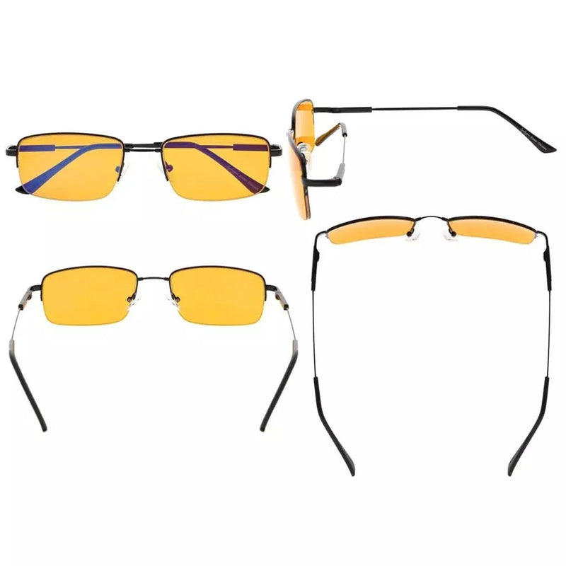 eyekeeper.com 4 Pack Half Rim Metal Blue Light Blocking Readers DS1702 Eyeglasses