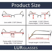 eyekeeper.com 4 Pack Half-rim Metal Reading Glasses Include Sunglasses 3-R15015 Eyeglasses