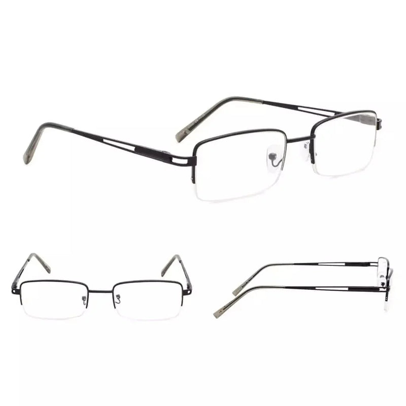 eyekeeper.com 4 Pack Half-rim Metal Reading Glasses with Reading Sunglasses R15014 Eyeglasses