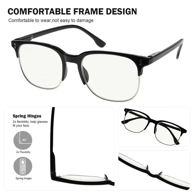 eyekeeper.com 4 Pack Half-rim Multifocus Reading Glasses MTR9114 Eyeglasses