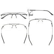 eyekeeper.com 4 Pack Half-rim Reading Glasses Double Bridge Readers R1706 Eyeglasses