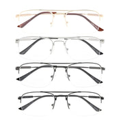 eyekeeper.com 4 Pack Half-rim Reading Glasses Double Bridge Readers R1706 Eyeglasses