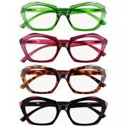 eyekeeper.com 4 Pack Hexagon Progressive Multifocal Reading Glasses M2129 Eyeglasses