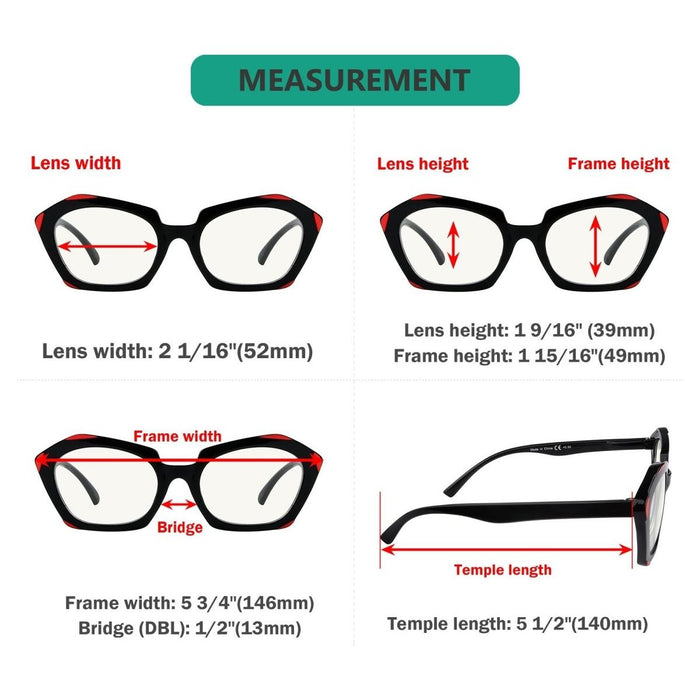 Eyekeeper - 4 Pack Irregular Progressive Multifocal Readers M2129