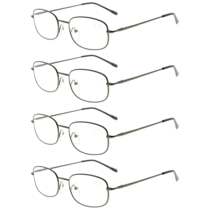 Eyekeeper - 4 Pack Lightweight Metal Frame Readers R3232