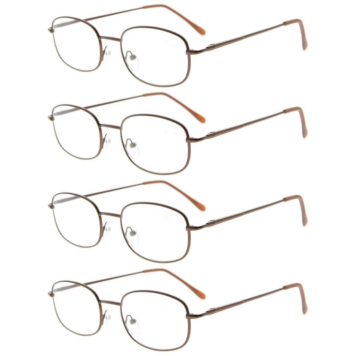 Eyekeeper - 4 Pack Lightweight Metal Frame Readers R3232