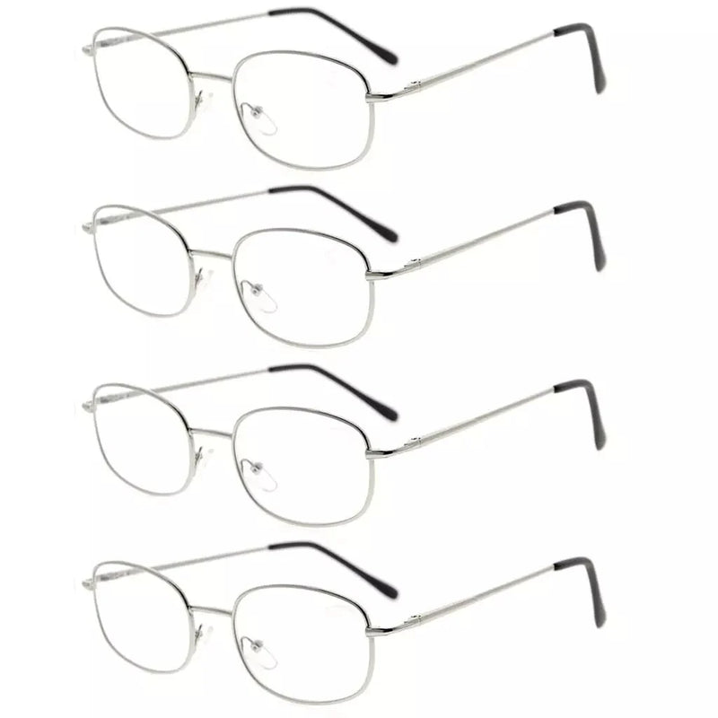 eyekeeper.com 4 Pack Lightweight Metal Frame Reading Glasses R3232 Eyeglasses