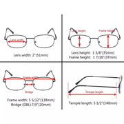 eyekeeper.com 4 Pack Lightweight Metal Frame Reading Glasses R3232 Eyeglasses