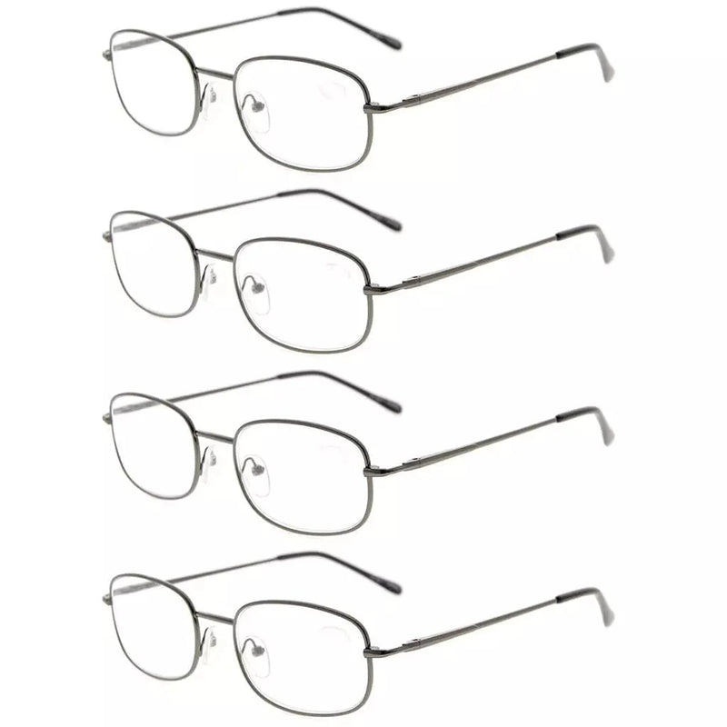 eyekeeper.com 4 Pack Lightweight Metal Frame Reading Glasses R3232 Eyeglasses