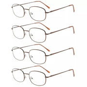 eyekeeper.com 4 Pack Lightweight Metal Frame Reading Glasses R3232 Eyeglasses