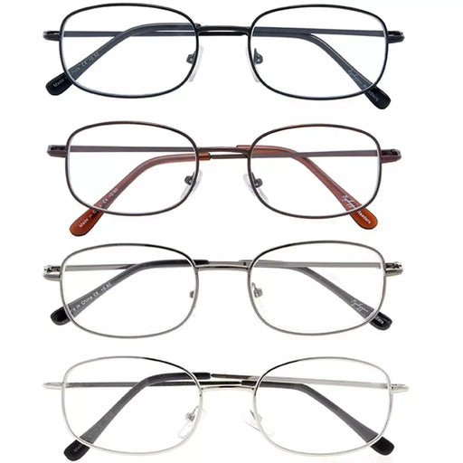 eyekeeper.com 4 Pack Lightweight Metal Frame Reading Glasses R3232 Eyeglasses