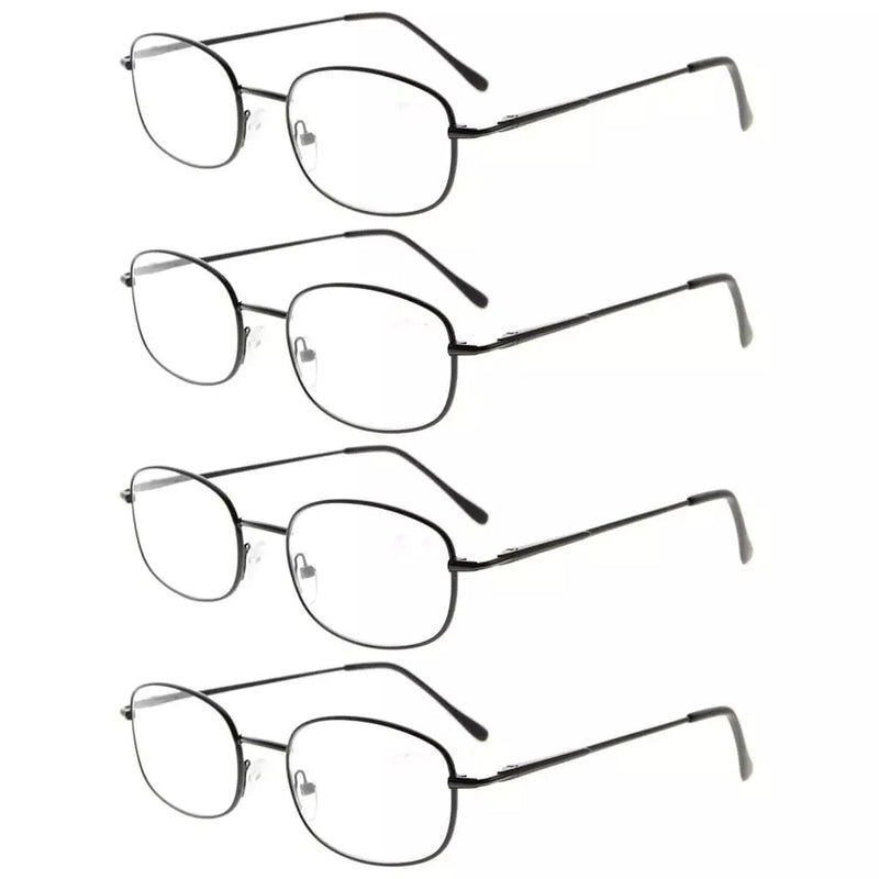eyekeeper.com 4 Pack Lightweight Metal Frame Reading Glasses R3232 Eyeglasses