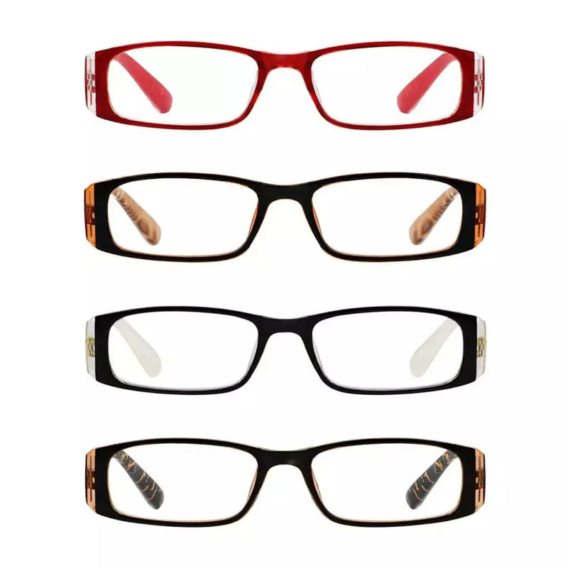 eyekeeper.com 4 Pack Marble Pattern Arms Reading Glasses R006-C6-C9 Eyeglasses