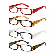 eyekeeper.com 4 Pack Marble Pattern Arms Reading Glasses R006-C6-C9 Eyeglasses
