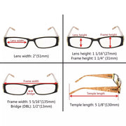 eyekeeper.com 4 Pack Marble Pattern Arms Reading Glasses R006-C6-C9 Eyeglasses