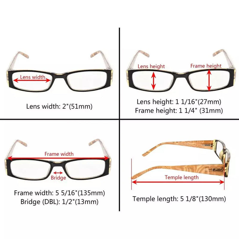 eyekeeper.com 4 Pack Marble Pattern Arms Reading Glasses R006-C6-C9 Eyeglasses