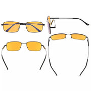 eyekeeper.com 4 Pack Memory Metal Blue Light Blocking Readers DS1701 Eyeglasses