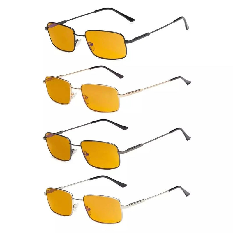 eyekeeper.com 4 Pack Memory Metal Blue Light Blocking Readers DS1701 Eyeglasses