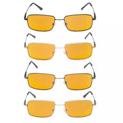 eyekeeper.com 4 Pack Memory Metal Blue Light Blocking Readers DS1701 Eyeglasses