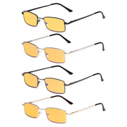 eyekeeper.com 4 Pack Metal Blue Light Blocking Reading Glasses HP1709 Eyeglasses