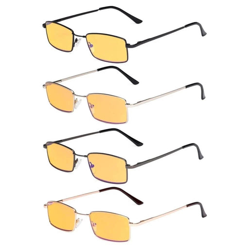 eyekeeper.com 4 Pack Metal Blue Light Blocking Reading Glasses HP1709 Eyeglasses