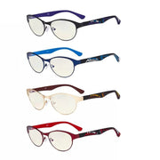 eyekeeper.com 4 Pack Metal Frame Blue Light Filter Eyeglasses UV17004 Eyeglasses