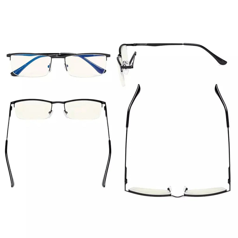 eyekeeper.com 4 Pack Metal Frame Blue Light Filter Reading Glasses UVR1614 Eyeglasses