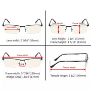 eyekeeper.com 4 Pack Metal Frame Blue Light Filter Reading Glasses UVR1614 Eyeglasses