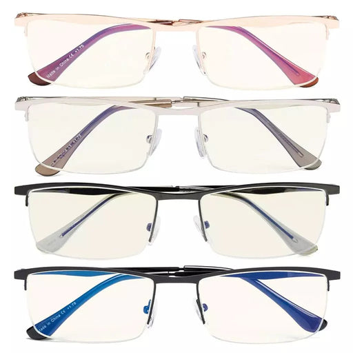 eyekeeper.com 4 Pack Metal Frame Blue Light Filter Reading Glasses UVR1614 Eyeglasses