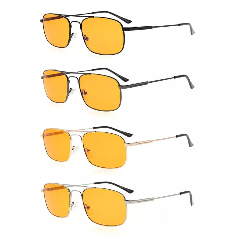 eyekeeper.com 4 Pack Metal Full-rim Blue Light Blocking Readers DS1705 Eyeglasses