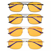 eyekeeper.com 4 Pack Metal Full-rim Blue Light Blocking Readers DS1705 Eyeglasses