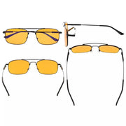 eyekeeper.com 4 Pack Metal Full-rim Blue Light Blocking Readers DS1705 Eyeglasses