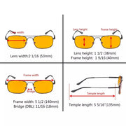 eyekeeper.com 4 Pack Metal Full-rim Blue Light Blocking Readers DS1705 Eyeglasses