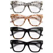 eyekeeper.com 4 Pack Modern Bifocal Reading Glasses Thick Frame Readers BR2111 Eyeglasses