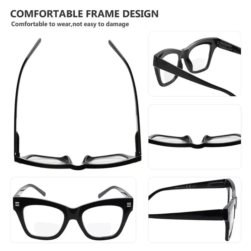 eyekeeper.com 4 Pack Modern Bifocal Reading Glasses Thick Frame Readers BR2111 Eyeglasses