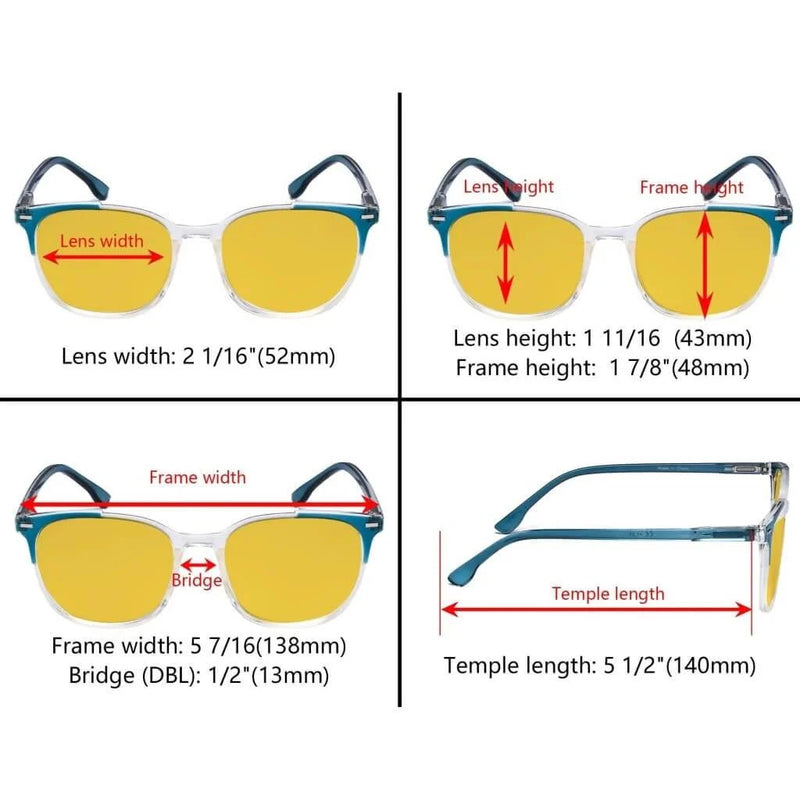 eyekeeper.com 4 Pack Modern Blue Light Blocking Glasses HP9001C Eyeglasses