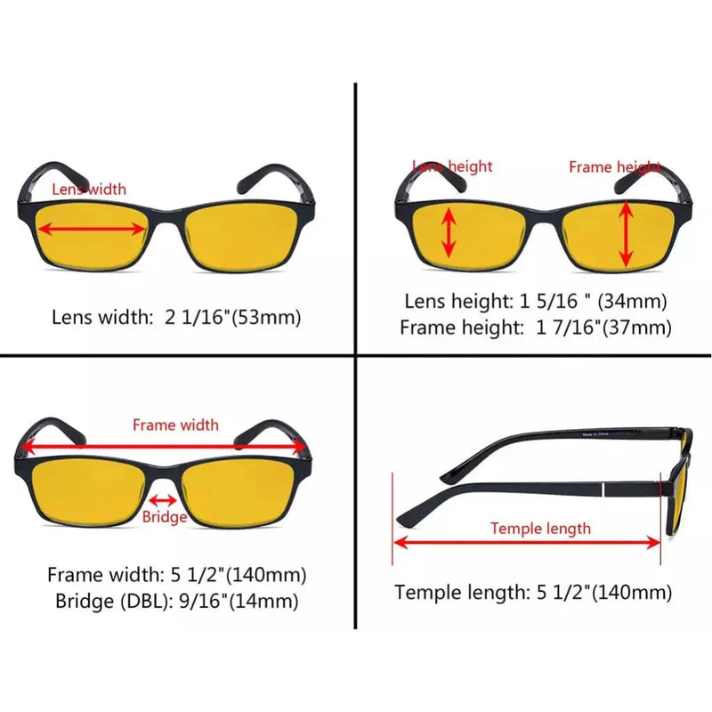 eyekeeper.com 4 Pack Modern Blue Light Blocking Reading Glasses HPE19042 Eyeglasses