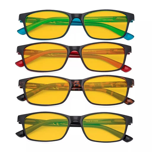 eyekeeper.com 4 Pack Modern Blue Light Blocking Reading Glasses HPE19042 Eyeglasses