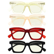 eyekeeper.com 4 Pack Modern Blue Light Filter Reading Glasses UVR2019 Eyeglasses