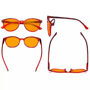 eyekeeper.com 4 Pack Modern Round Blue Light Blocking Readers DS9002D Eyeglasses