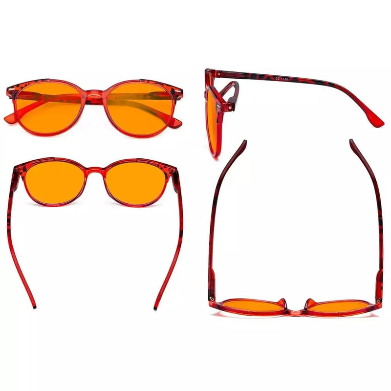 eyekeeper.com 4 Pack Modern Round Blue Light Blocking Readers DS9002D Eyeglasses