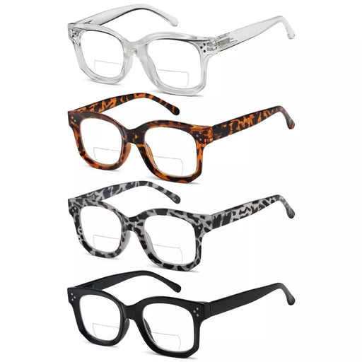 eyekeeper.com 4 Pack Modern Thicker Frame Bifocal Reading Glasses BR2002 Eyeglasses