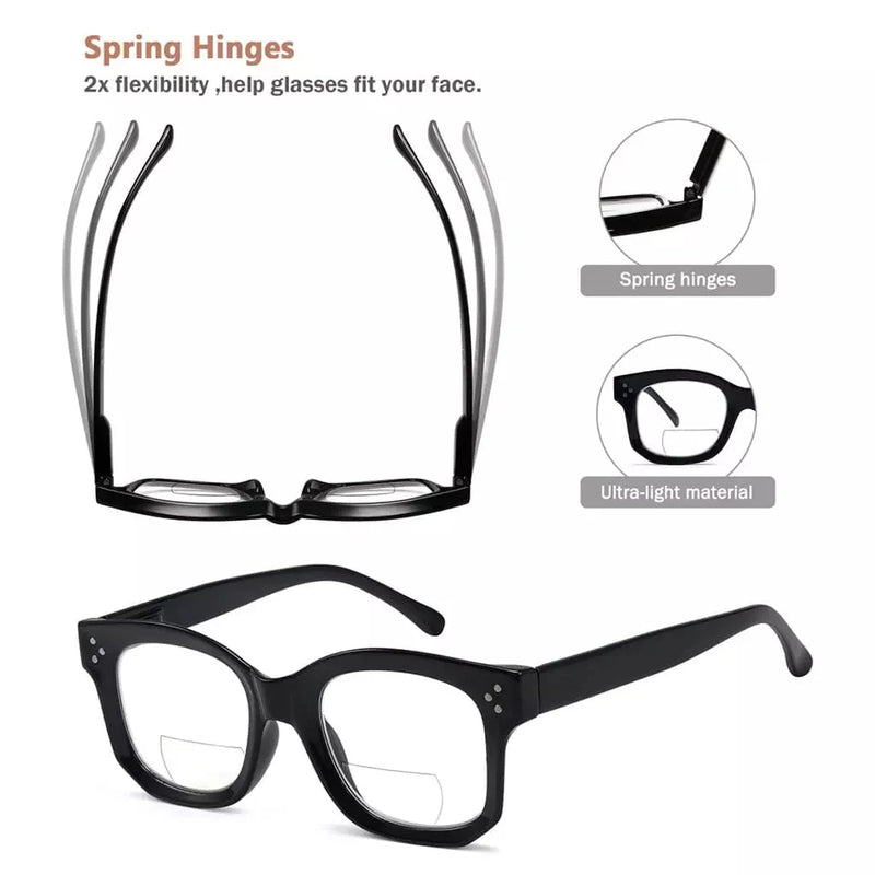 eyekeeper.com 4 Pack Modern Thicker Frame Bifocal Reading Glasses BR2002 Eyeglasses